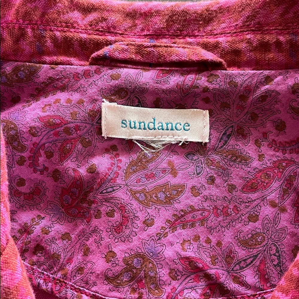 Sundance Pink Houndstooth Women's Linen Blend Blazer - Picture 4 of 6